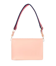 Pink half flap crossbody purse
